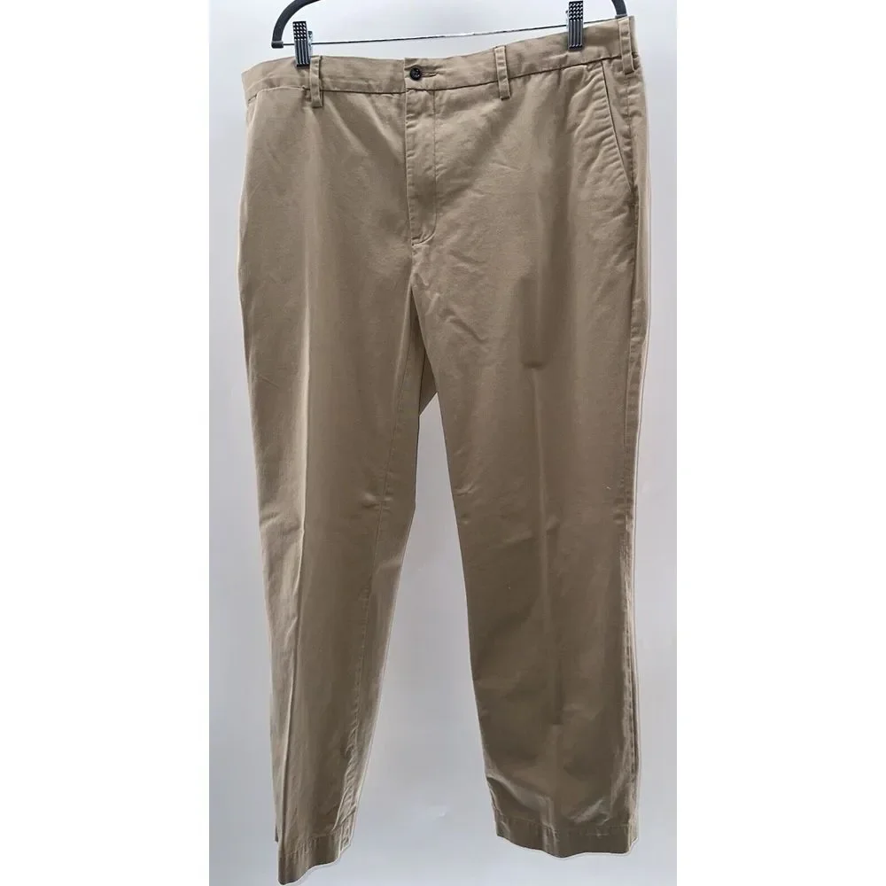 Polo Ralph Lauren Men's Stretch Classic Fit Khaki Chino Pants 38x32 Flat Front‎